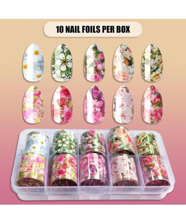 Buy LoveOurHome 30 Sheet Metallic Nail Foils - Marble & Flower Transfer Stickers for Stunning Nail Designs | Gold & Silver Foil Wraps | International Shipping Available - Buy Online on GoSupps.com