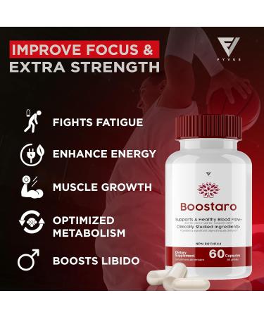 Boostaro Male Health Capsules Boostaro Advanced Maximum Strength Male Performance Blood Flow Support Supplement Boostaro All Natural Dietary Max Strength Health Support Supplement (60 Capsules) - Buy Online on GoSupps.com
