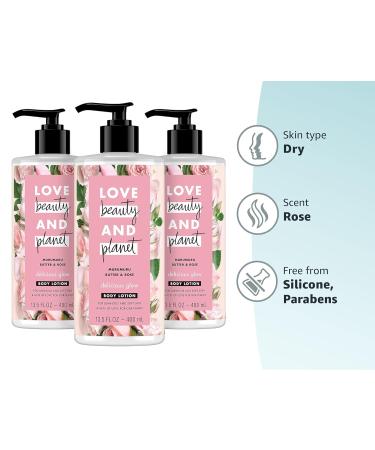 Love Beauty and Planet Murumuru Butter & Rose Body Lotion - 13.5 oz (Pack of 3) | Natural, Vegan, Cruelty-Free Moisturizer for Soft Glowing Skin - Buy Online on GoSupps.com