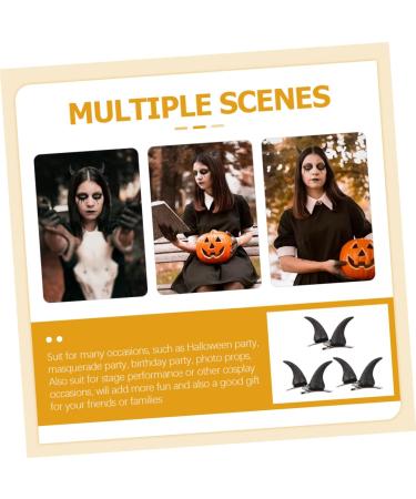 FRCOLOR 15 Pairs Horn Hairpin Infant Clothes Horror Gothic Hairpin Devil Horns Black Devil Horn Hair Accessories Gothic Cosplay Costume Clip Plastic Halloween Men and Women - Buy Online on GoSupps.com