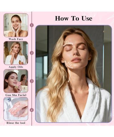 AUDRWALL Premium Silicone Gua Sha Tools - Face Body Massage Tools for Jawline Neck Legs Lymphatic Relief Skin Care Routine Relaxation & Puffiness Reduction(Pink) - Buy Online on GoSupps.com