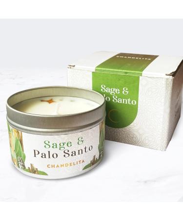 Chandelita Fragrance Candle | Natural Essential Oil Soy Wax | Chakra Aromatherapy Candle for Meditation & Cleansing - Sage & Palo Santo - Buy Online on GoSupps.com