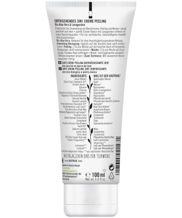 Sante Natural Cosmetics 3-in-1 Face Peeling for Normal Skin | Vegan Bio-Aloe Vera & Lava Stone | Refreshing Cream Peeling - 100ml - Buy Online on GoSupps.com