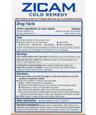 Zicam Cold Rapid Melt +c 25ct - Fast Acting Cold Relief - Buy Online on GoSupps.com