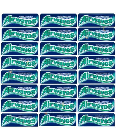 Wrigley s Airwaves Menthol Eukaliptus Lime & Ginger & Cool Cassis Chew gum -14g (Pack of 20 Menthol Eukaliptus)