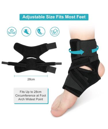 Yosoo Health Gear Ankle Bandage | Adjustable Compression Foot Orthosis for Midfoot Break & Plantar Fasciitis | Breathable Neoprene Foot Stabilization - Buy Online on GoSupps.com