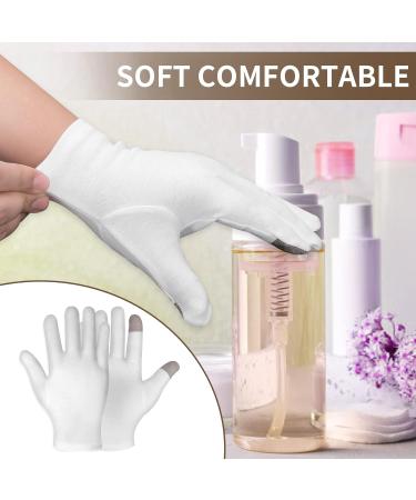 WLLHYF 2 Pairs White Cotton Moisturizing Gloves Spa Touch Screen Gloves Overnight Bedtime Moisturizing Hands Gloves Dry Hands Lotion Gloves Eczema Gloves for Men Women (2 Pair) - Buy Online on GoSupps.com