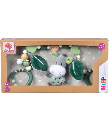 Eichhorn Baby Hipp Collection Car Chain - Plush Tank with Rattle Bells & FSC Certified Beech Wood - Ideal for Newborns - Multicolored Toy for Infants - Buy Online on GoSupps.com