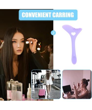 FOMIYES Mascara Shield Applicator Silicone Eyelash Shield Eyeliner Stencils Eye Makeup Applicator Lash Tools Purple - Buy Online on GoSupps.com