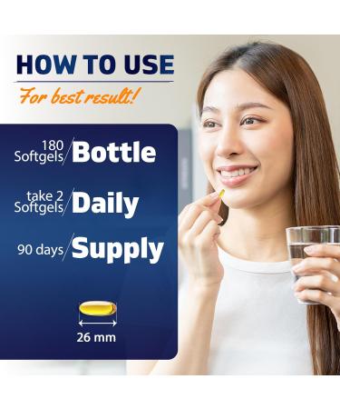 Vitamatic 2 Packs MCT Oil Capsules 3000 mg per Serving - 180 Softgels - from Coconut Oil - Contains 55% caprylic Acid C8 and 40% capric Acid C10 (Total 360 Softgel) - Buy Online on GoSupps.com