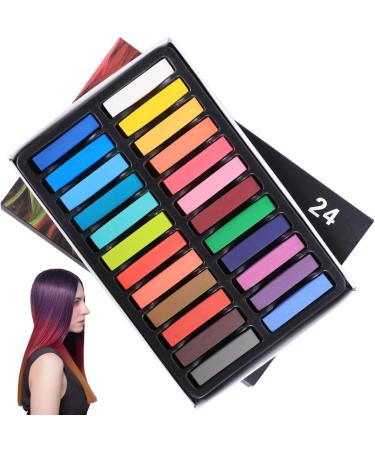 Hair Chalk For Girls Hair Chalk 24 Colors Temporary Hair Dye Safe Hair Chalk for Kids Colour Pen Colorful Gifts Great Toy for Kids & Adults Halloween Carnival Cosplay Party - Buy Online on GoSupps.com