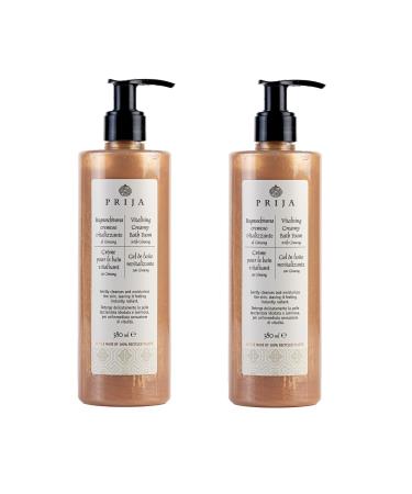 Prija Vitalizing Creamy Bath Foam Pearly Texture for Radiance Boost Gently Cleanses and Moisturizes The Skin with Ginseng Extract 2 x 12.85 Fl. Oz