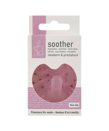 Soother Pacifier for NICU | 100% Silicone for Premature Babies & Newborns | 2 Piece Set (Pink) - Ideal Comfort & Safety - Buy Online on GoSupps.com