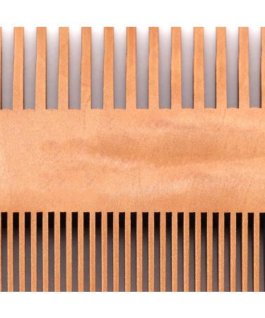 ZASCHMOY Pear Wood Beard Styling Comb Mustache Shaping Tool with Double Design for Hair Care Scented Wooden Comb PU Leather Storage Bag - Buy Online on GoSupps.com