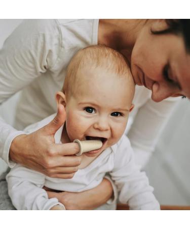 Moonkie Baby Toothbrush Finger Toothbrush Oral Cleaner Kit - 3+ Months (Clay/Ivory) - 2 Pcs - Buy Online on GoSupps.com
