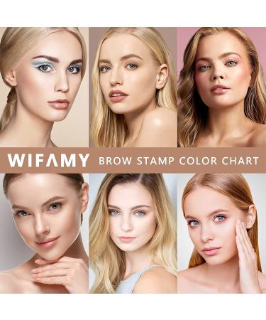 Dark Grey Eyebrow Stamp Stencil Kit - One Step Brow Stamp Makeup Powder with Mirror | Reusable Stencils for Thicker, Fuller Brows - Waterproof and Long Lasting - Buy Online on GoSupps.com