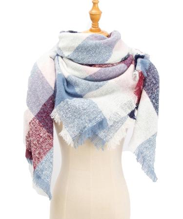 Soft Cashmere Triangle Scarf for Women | Warm Blue Winter Scarf - Cozy Cold Weather Accessories - Buy Online on GoSupps.com