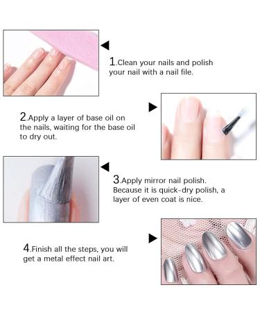 Holographic Nail Mirror Polish - Black & Platinum Glitter for Stunning DIY & Professional Nail Art - Buy Online on GoSupps.com