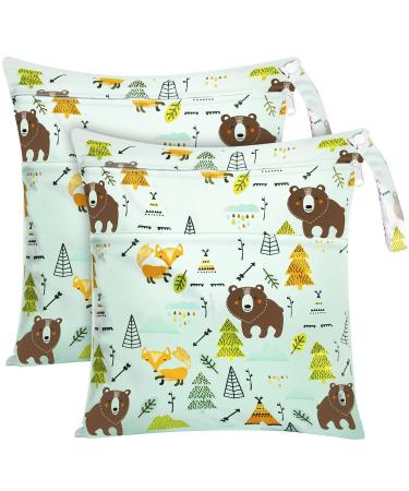 Dioxide diaper pocket wetbag waterproof naspocket reusable wet dirty laundry bag baby wrap pocket for swimming travel fitness (b) wear 2PCs LL