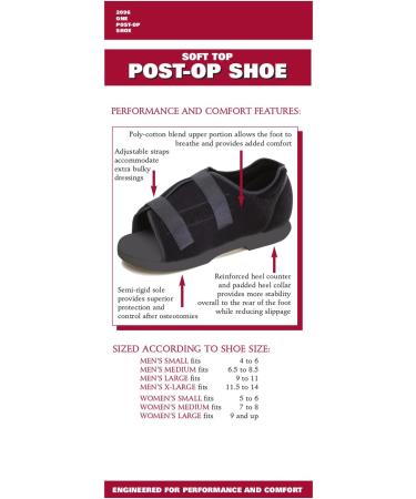 OTC Post-Op Shoe Soft Top X-Large for Men and Women - Men's X-Large Size - Buy Online on GoSupps.com