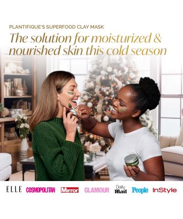 Plantifique Organic Clay Mask with Avocado & Green Tea - Vegan Skincare for Radiant Skin - Buy Online on GoSupps.com