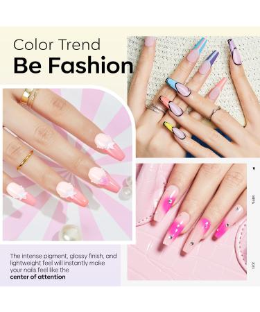 MEFA Gel Nail Polish Kit with UV Light - 52 PCS, 28 Spring Summer Colors, DIY Salon Manicure Set with Base Top Coat, Mother's Day Gift - C1-Dreamy Town - Buy Online on GoSupps.com