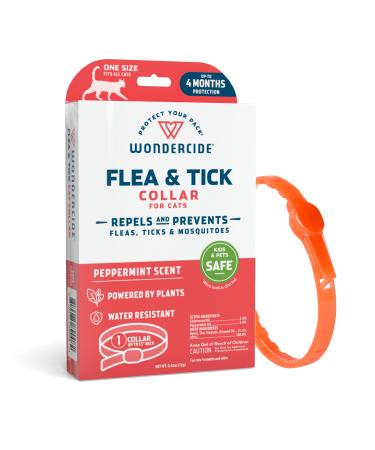 Wondercide - Flea and Tick Cat Collar - Flea, Tick, and Mosquito Repellent, Prevention for Cats - with Natural Essential Oils - Pet and Family Safe - Up to 4 Months Protection