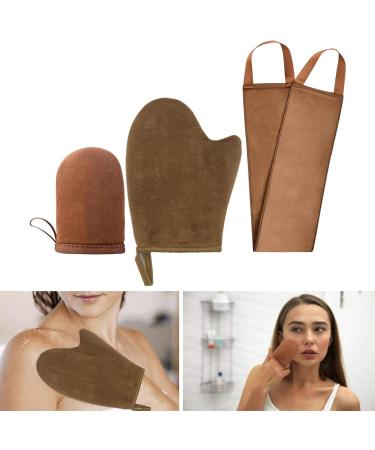jyibinee 3 in 1 Self Tanning Applicator Mitt Set with Thumb Design Washable Reusable Back Applicators for Women B - Buy Online on GoSupps.com