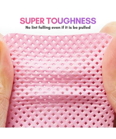Makartt Lint Free Nail Wipes - 1000PCS Nail Polish Remover Pads & Eyelash Extension Glue Wipes - Super Absorbent Non-Woven Dry Wipes for Gel Nails & Nail Prep - Pink - Buy Online on GoSupps.com
