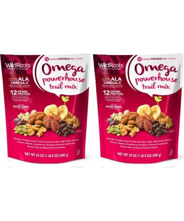 2 Packs WildRoots Omega Powerhouse Trail Mix 24 OZ/Pack