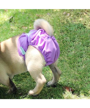 Petmia Washable Dog Diapers | Hygiene Underpants for Dogs in Heat | 5 Sizes XS to XL | Purple (M: 40-55cm) - Buy Online on GoSupps.com