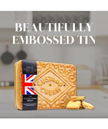 Giant Custard Cream Biscuits Gift Set - Custard Creams Novelty Biscuit Tin Family Biscuits Box with Custard Cream Luxury Biscuits - British Fathers Day Gift Ideas for Dads Birthday Hamper Tins 450g - Buy Online on GoSupps.com