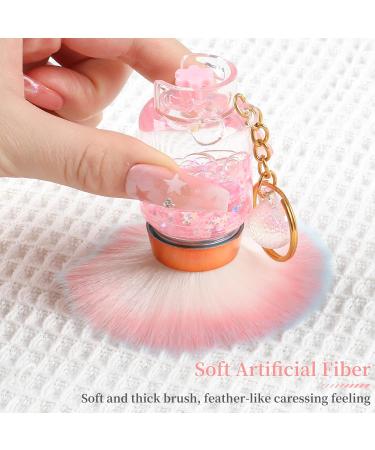 Buy Nail Dust Brush for Acrylic Nails | Soft Kabuki Nail Art Cleaner | Perfect for Makeup & Manicure - Pink & White - Buy Online on GoSupps.com
