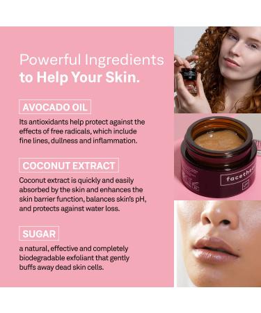 Facetheory Lipascrub LP2 Exfoliating Lip Scrub with Avocado & Coconut | Moisturizing & Vitamin C Lip Treatment | 15ml - Buy Online on GoSupps.com
