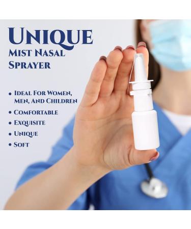 Jully 3-Pack 20ML Nasal Mist Sprayer - Refillable Pump for Medical Saline Home Remedy - Improved Modern Design - Sturdy HDPE Plastic - Easy Dosage Mechanism (3 Count) - Buy Online on GoSupps.com
