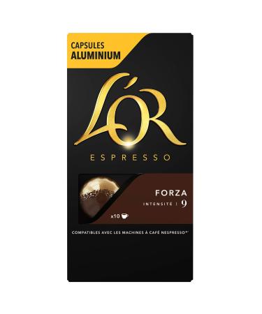 L'Or Espresso Coffee - 200 Capsules Forza Intensity 9 - Nespresso®* compatible (pack of 20 x 10)