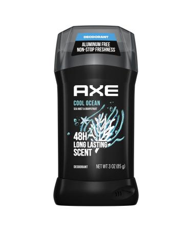 AXE Deodorant Stick for Men Cool Ocean For Long Lasting Odor Protection All Day Fresh Scent Men's Deo Aluminum Free 3 oz 3 Ounce (Pack of 1)