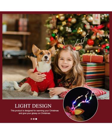 FRCOLOR 2 Pairs Christmas Glow Barrette Cosplay Headbands Christmas Hair Accessories Head Bands for Womens Hair Dress for Girls Xmas Party Hair Clips Resin Alligator Clip Elk Horns Miss - Buy Online on GoSupps.com