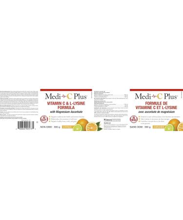 Preferred Nutrition - Medi-C Plus Vitamin C & L-Lysine Formula with Magnesium Ascorbate Citrus Powder (300G) - Buy Online on GoSupps.com