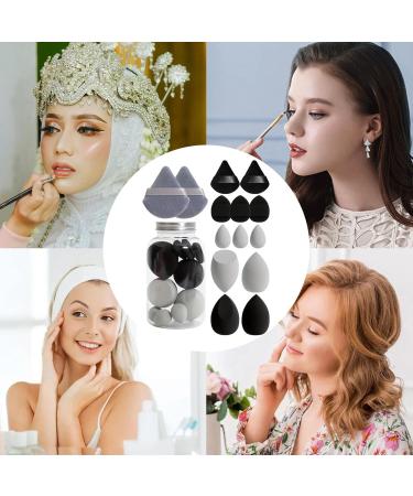 Beauty Sponge Blender Beauty Makeup Sponge Set - Portable Concealer Sponge Facial Makeup Tools for Blending Foundation Cream Black - Buy Online on GoSupps.com