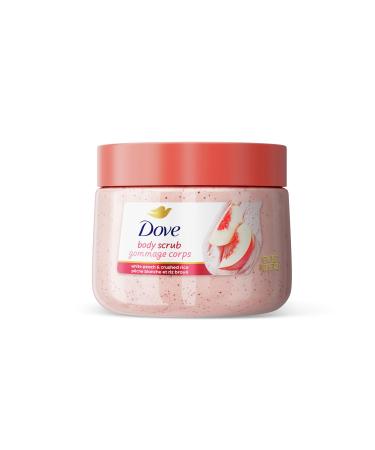 Dove White Peach & Crushed Rice Body Scrub Exfoliates and Deeply Nourishes for Smooth Radiant Skin 15 oz White Peaches & Crushed Rice 15 Ounce (Pack of 1)