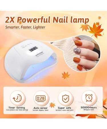 JEWHITENY Gel Nail Polish Kit - 18 Color Set with U V LED Light | Base & Top Coat Included | DIY Home Manicure Starter Set - Perfect Halloween Gift for Women - Buy Online on GoSupps.com