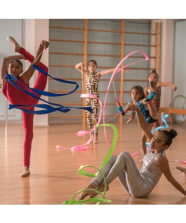 PAMASE 16 Pack Kids Dance Ribbon Wands - 6'6 Rhythmic Twirling Ribbons with Non-Slip Handle - Buy Online on GoSupps.com