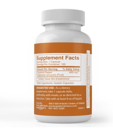 PURE ORIGINAL INGREDIENTS Cayenne Pepper & Apple Cider Vinegar Capsule Bundle (100 Capsules Each) No Additives or Fillers Lab Verified - Buy Online on GoSupps.com