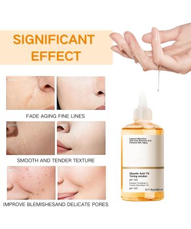 Glycolic Acid Toner Glycolic Acid 7% Toning Solution 240ml Glycolic Acid Toning Resurfacing Solution Glycolic Acid Serum Hydrating Toner for Blemishes And Acne Glycolic Acid 7% Exfoliating Toner - Buy Online on GoSupps.com