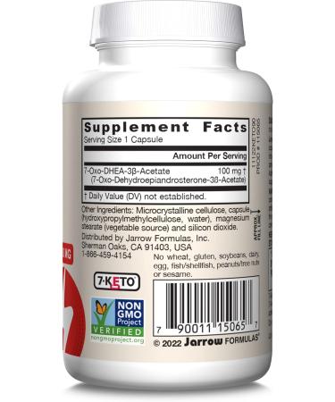 Jarrow Formulas 7-Keto DHEA 100 mg - 90 Veggie Caps for Enhanced Metabolism - Buy Online on GoSupps.com