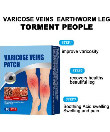 10PC Varicose Veins Patch | Effective Treatment for Varicose & Spider Veins | Enhance Circulation | Fast International Shipping - Buy Online on GoSupps.com