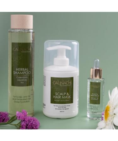 Calinachi Cosmetics CALINACHI Protein mask against hair loss normal to oily and greasy 300 ml - Buy Online on GoSupps.com