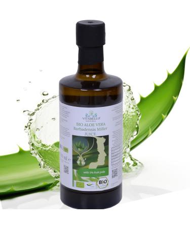 Vitabello Medical Vitafello Barbadensis Organic Barbadensis Miller Aloverose Gel 500 ml Bottles 05 L Aloverose 1200 mgliter EU certified from Spain brown glass Vegan Sports Hair Body Fitness Beauty Drink