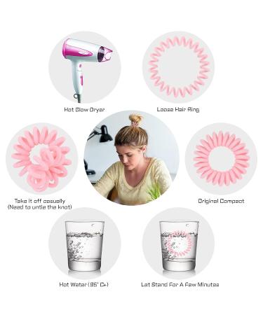 100 PCS Colorful Spiral Hair Ties for Thick Hair - Strong Grip, Waterproof Coil Ties - No Crease Elastics for High Ponytail Hairstyles - Buy Online on GoSupps.com